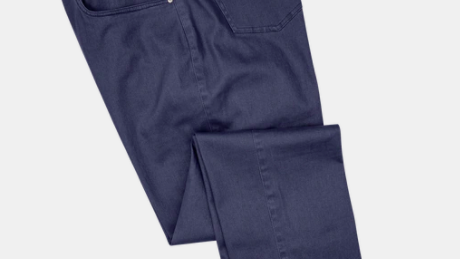 SUEDED COTTON TWILL 5-POCKET PANT
